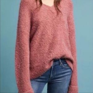 Anthropologie Oversized V-neck Sweater